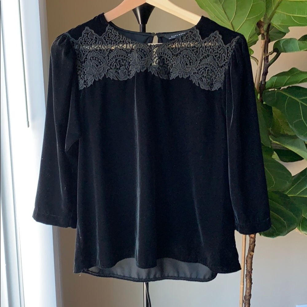 Zara Black Cutout Shirt